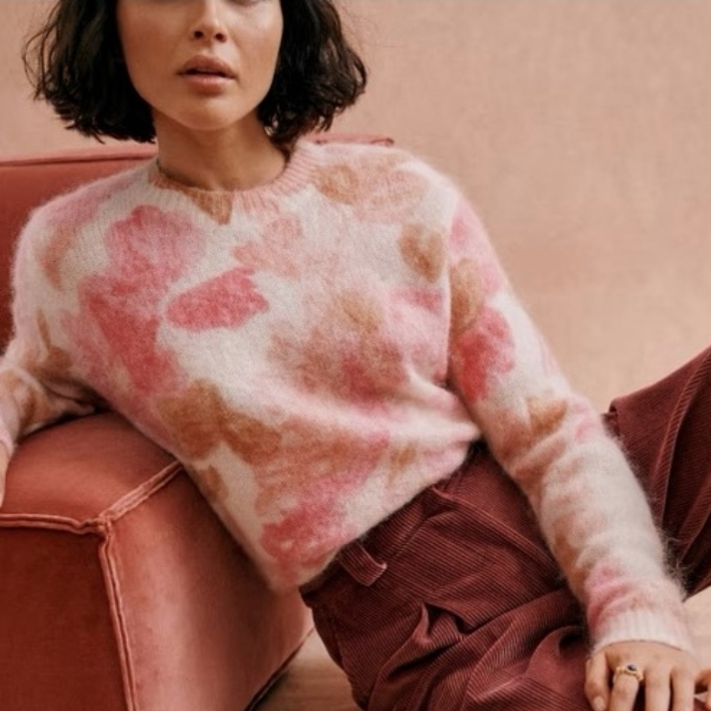 Sezane May Sweater In Floral Blooms